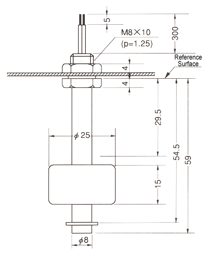 液位传感器（水位传感器）FS-4101/4201规格尺寸