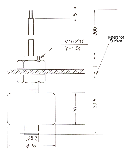 液位传感器（水位传感器）FS-6101、FS-6205规格尺寸