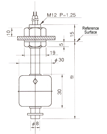 液位传感器（水位传感器）FS-9101、FS-9102尺寸规格
