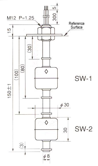 液位传感器（水位传感器）FS-9521尺寸规格