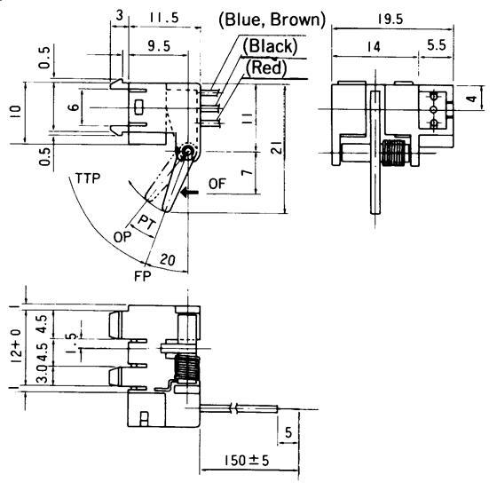 光电开关OS-5302尺寸规格