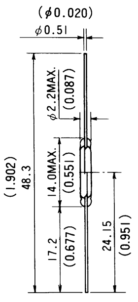 干簧管（磁性开关/磁簧开关）HYR-1532尺寸规格