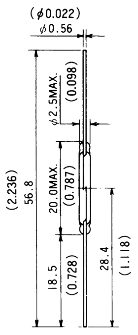 干簧管（磁性开关/磁簧开关）HYR-2001尺寸规格