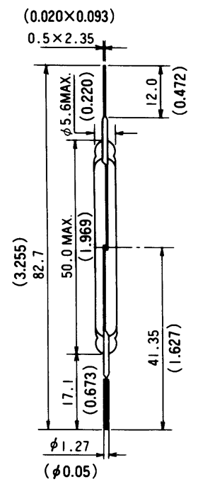 干簧管（磁性开关/磁簧开关）HYR-5051尺寸规格