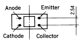 光电传感器（光学传感器）OM-2414针脚图（仰视）
