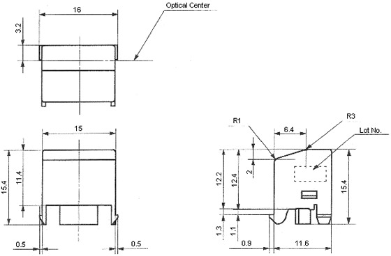 光电传感器（光学传感器）OM-371-A8尺寸规格