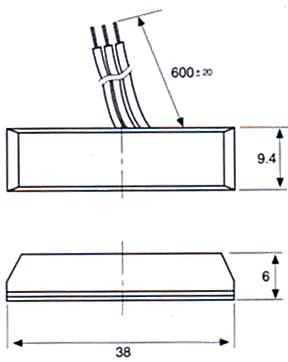 门磁开关（磁性开关/接近开关/接近传感器）PS-1542尺寸规格