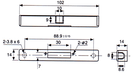 门磁开关（磁性开关/接近开关/接近传感器）PS-1561尺寸规格