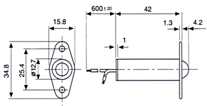 门磁开关（磁性开关/接近开关/接近传感器）PS-1713尺寸规格