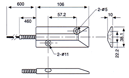 门磁开关（磁性开关/接近开关/接近传感器）PS-2011、PS-2012尺寸规格