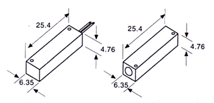 门磁开关（磁性开关/接近开关/接近传感器）DC-1581尺寸规格