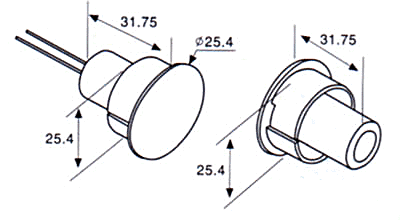 门磁开关（磁性开关/接近开关/接近传感器）DC-1811尺寸规格