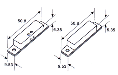 门磁开关（磁性开关/接近开关/接近传感器）DC-2541尺寸规格