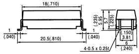 干簧继电器（磁簧继电器/舌簧继电器）LG1A-1B尺寸