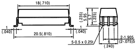 干簧继电器（磁簧继电器/舌簧继电器）LG1C尺寸