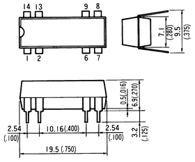 干簧继电器（磁簧继电器/舌簧继电器）DA - DB 系列尺寸