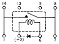 4针DIP/DF系列干簧继电器（磁簧继电器/舌簧继电器）线圈定额9