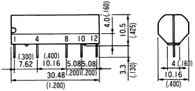 SIP/SD系列干簧继电器（磁簧继电器/舌簧继电器）尺寸3