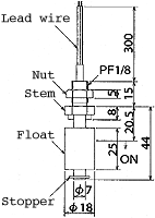 液位开关（液位传感器/水位开关）MFS17-D-1尺寸规格