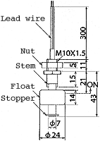 液位开关（液位传感器/水位开关）MFS23-F尺寸规格