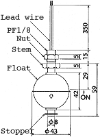 液位开关（液位传感器/水位开关）RFS8-1尺寸规格