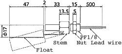 液位开关（液位传感器/水位开关）RFS-11A-2尺寸规格