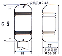 红外线检测器（防盗报警器/红外线报警器）ABT-100/80/60/30尺寸规格